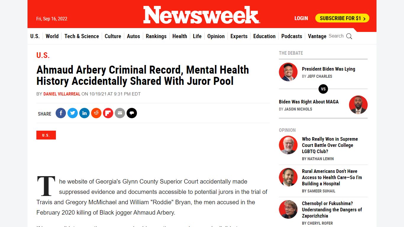 Ahmaud Arbery Criminal Record, Mental Health History ... - Newsweek