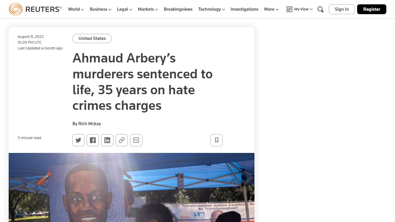 Ahmaud Arbery’s murderers sentenced to life, 35 years on hate crimes ...